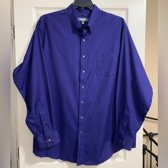 Kenneth Cole Reaction blue button down men’s shirt - Picture 1 of 6